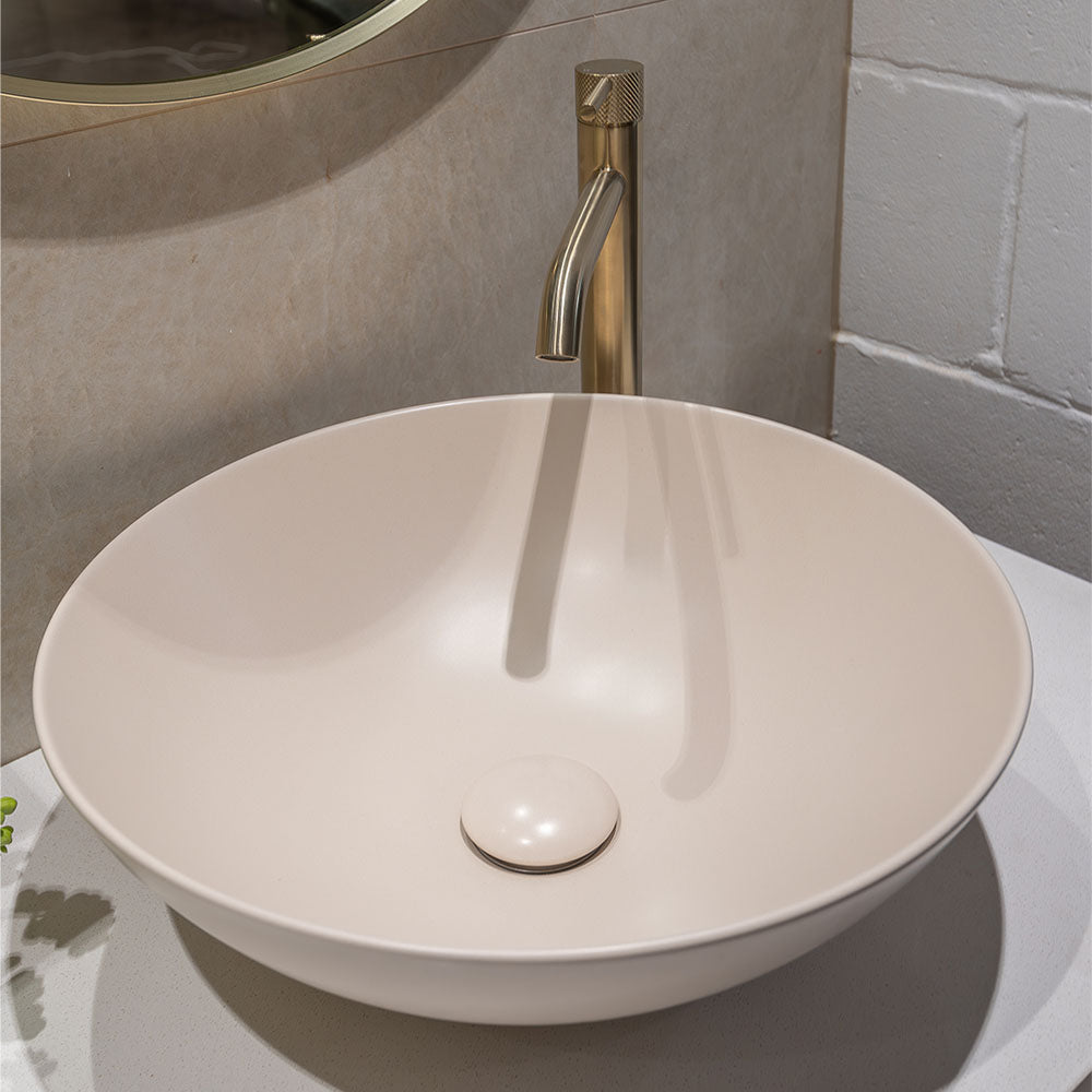 Fienza Aluca Above Counter Basin - Matte Khaki