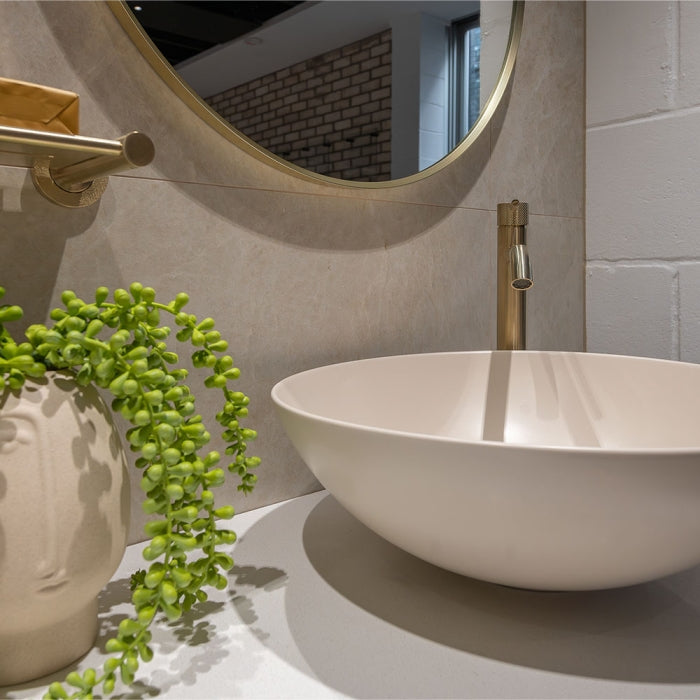 Fienza Aluca Above Counter Basin - Matte Khaki