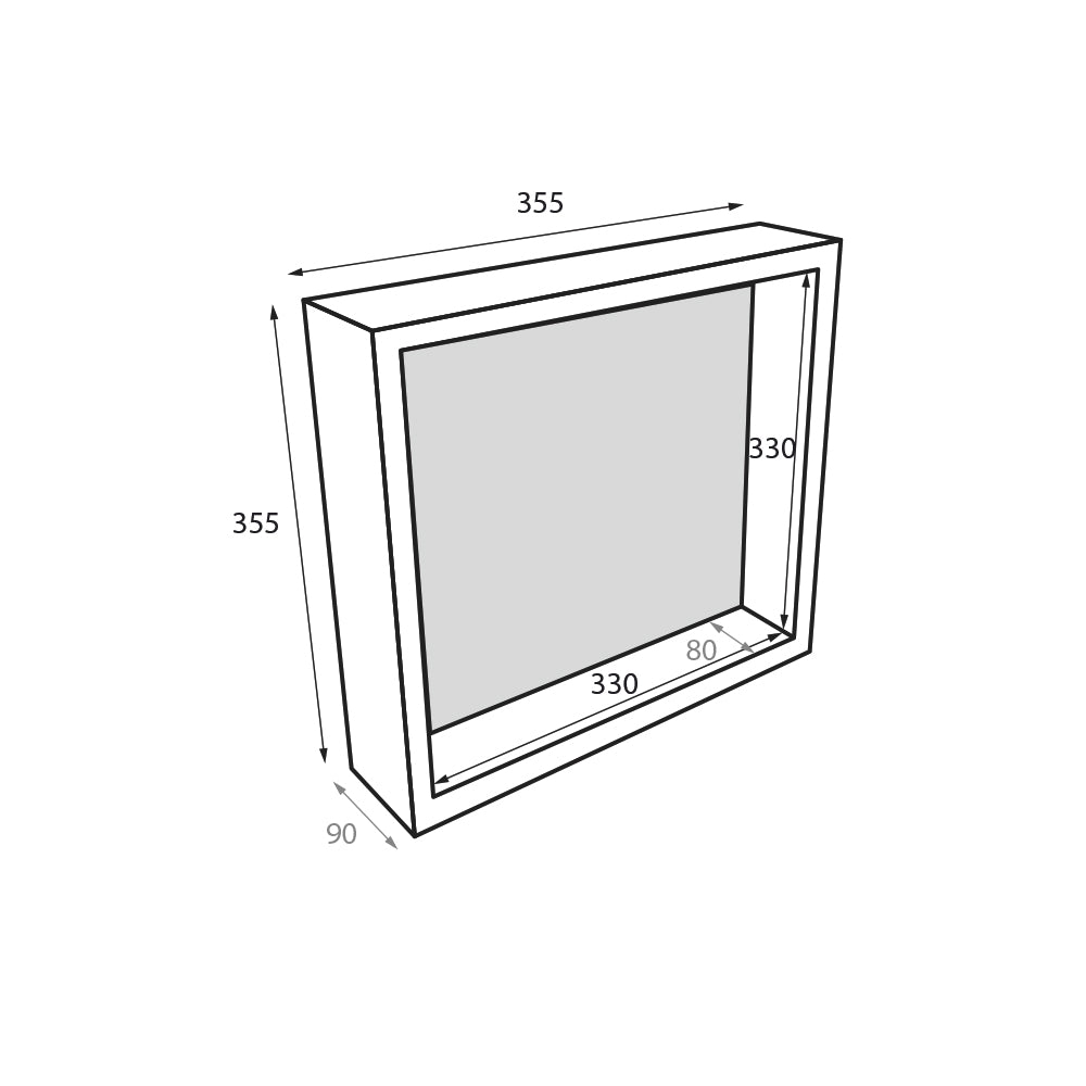 Radiant Thermaniche Wall & Shower Niches 355 x 355 x 90mm