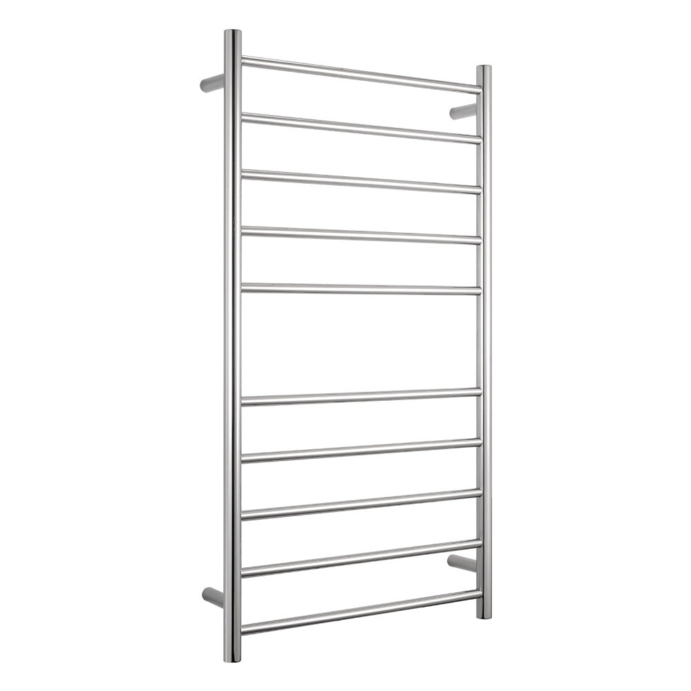 Radiant Heating Round Bars 240V Heated Towel Rails Polished 600 x 1100