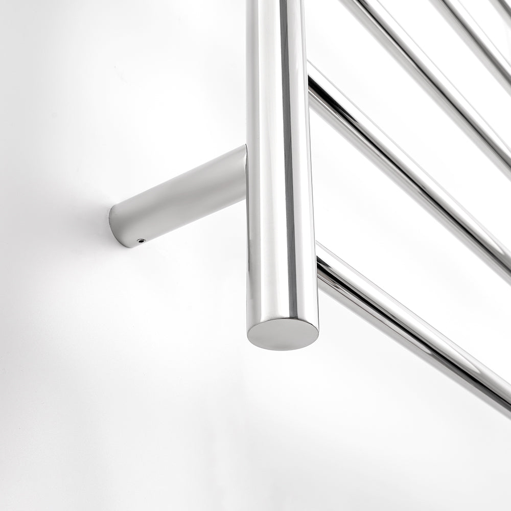 Radiant Heating Round Bars 240V Heated Towel Rails Polished 750 x 1200