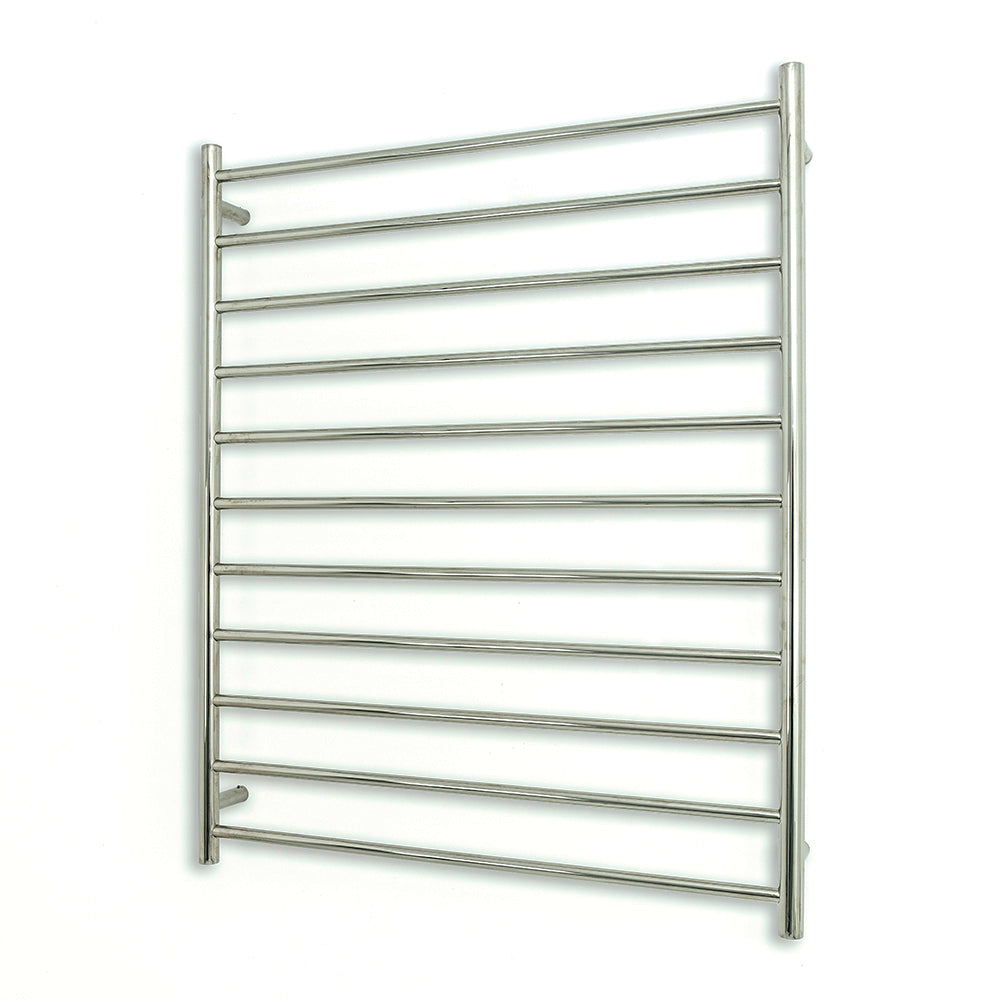 Radiant Heating Round Bars 240V Heated Towel Rails Polished 900 x 1100