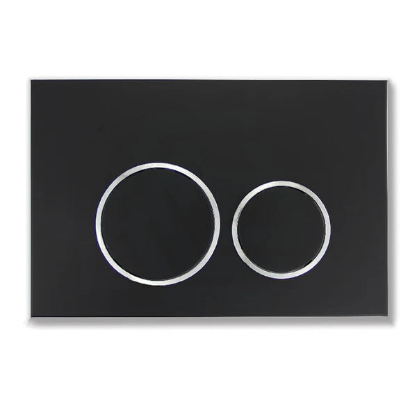R&T Round Button Flush Plate - Matte Black