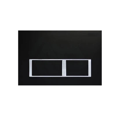 R&T Square Button Flush Plate for In-wall Concealed Cistern - Matte Black