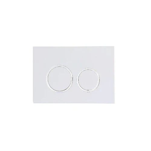 R&T Round Button Flush Plate for In-wall Concealed Cistern Gloss White