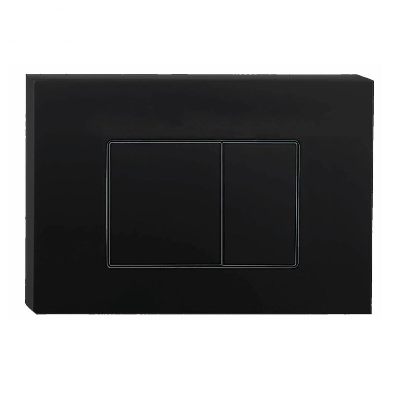 R&T Square Button Flush Plate - Matte Black