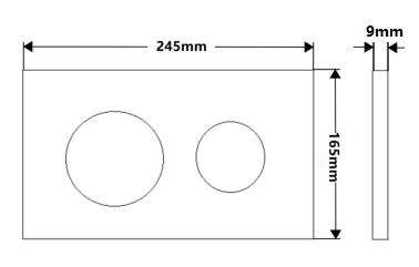 R&T Round Button Flush Plate for In-wall Concealed Cistern - Brushed Gold
