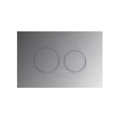 R&T Round Button Flush Plate for In-wall Concealed Cistern - Brushed Nickel