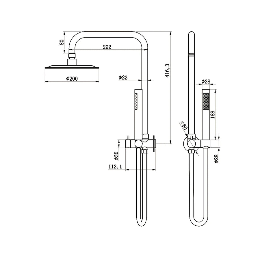 Amoza Twin Shower