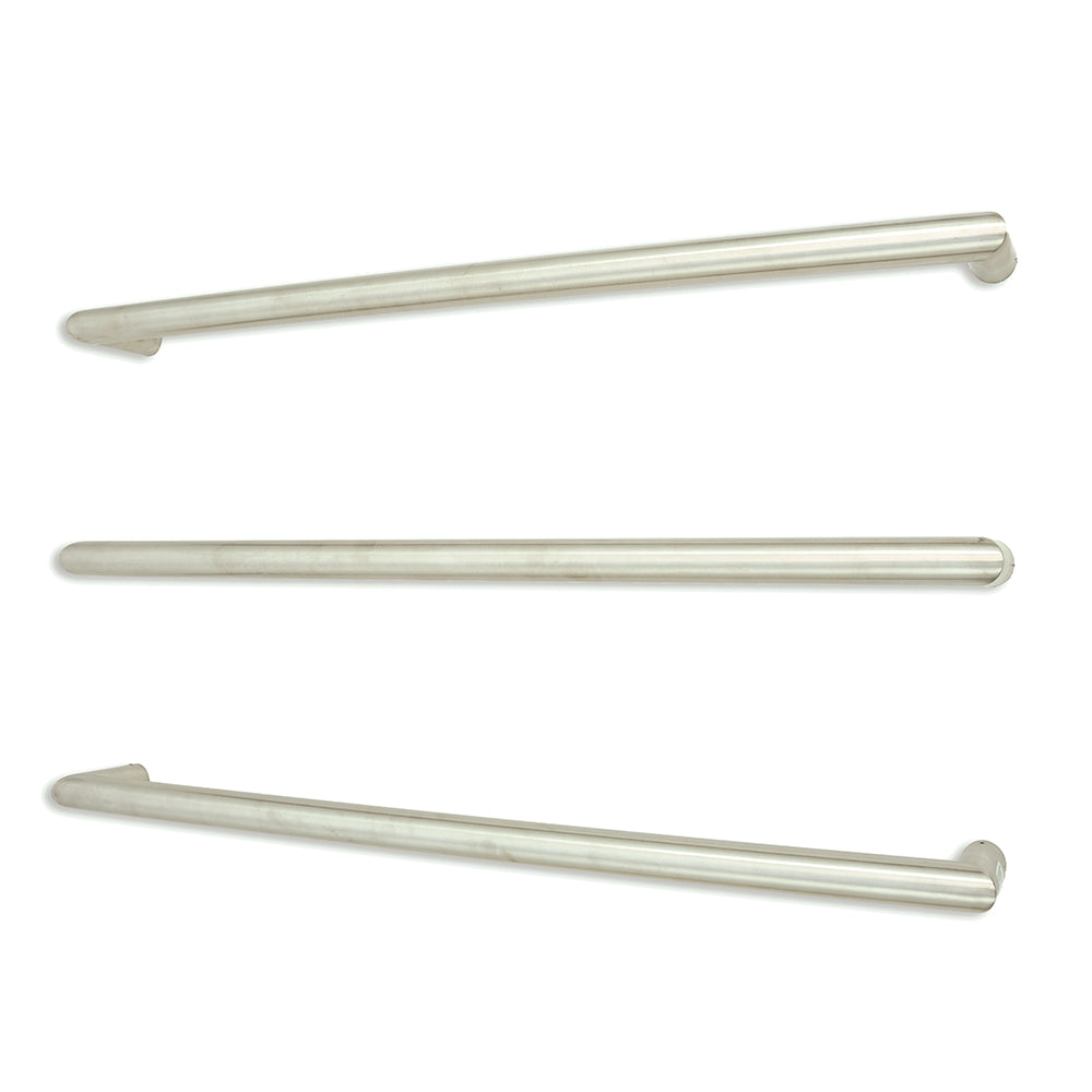 Radiant Heating Single Round Bar 12V Heated Towel Rail Polished 800
