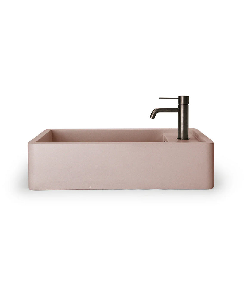 Nood Co Shelf 02 Basin Wall Hung - Blush Pink