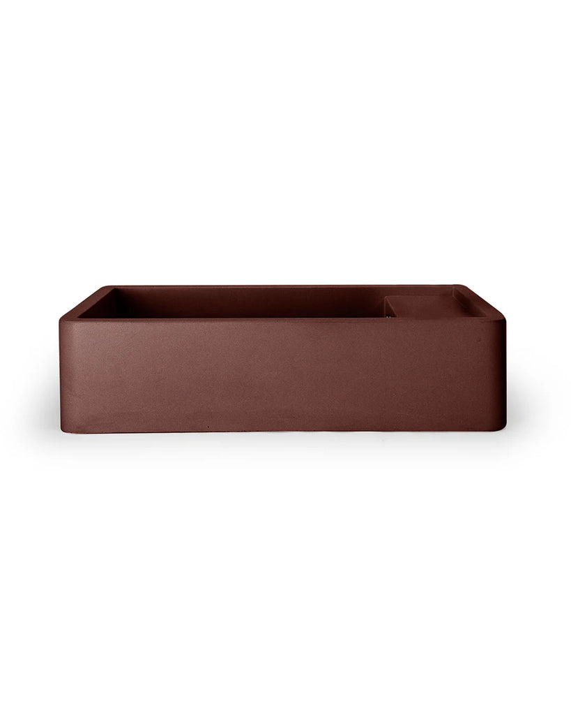 Nood Co Shelf 02 Basin Wall Hung - Clay