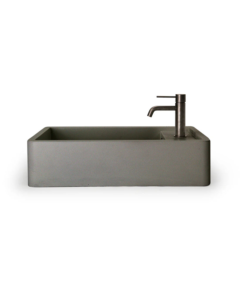 Nood Co Shelf 02 Basin Wall Hung - Mid Tone Grey