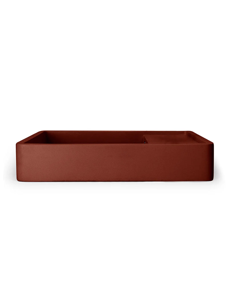 Nood Co Shelf 03 Basin Wall Hung - Clay