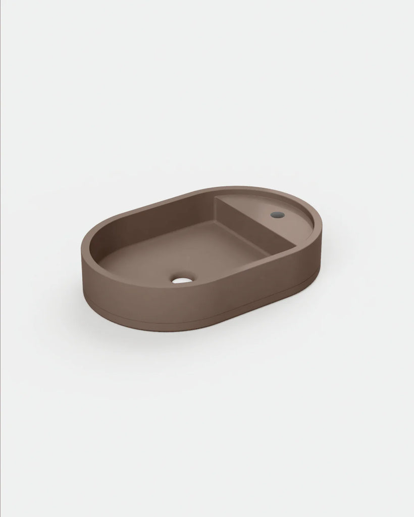 Nood Co Shelf Oval Basin Wall Hung - Paperbark