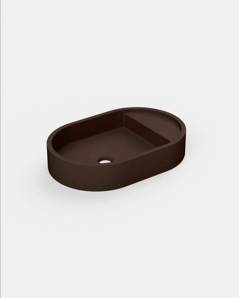 Nood Co Shelf Oval Basin Wall Hung - Slate