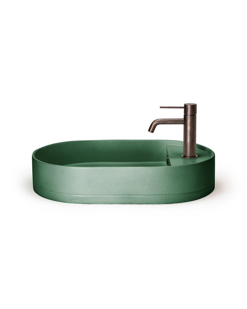 Nood Co Shelf Oval Basin Wall Hung - Teal