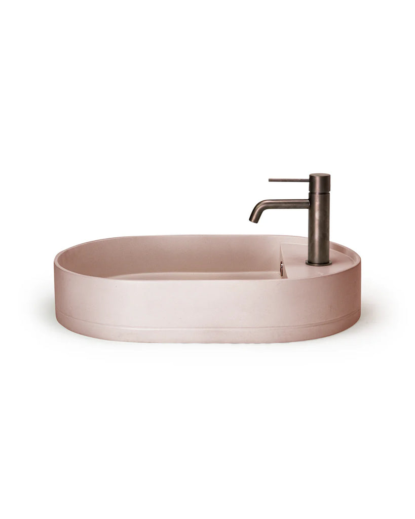 Nood Co Shelf Oval Basin Wall Hung - Blush Pink