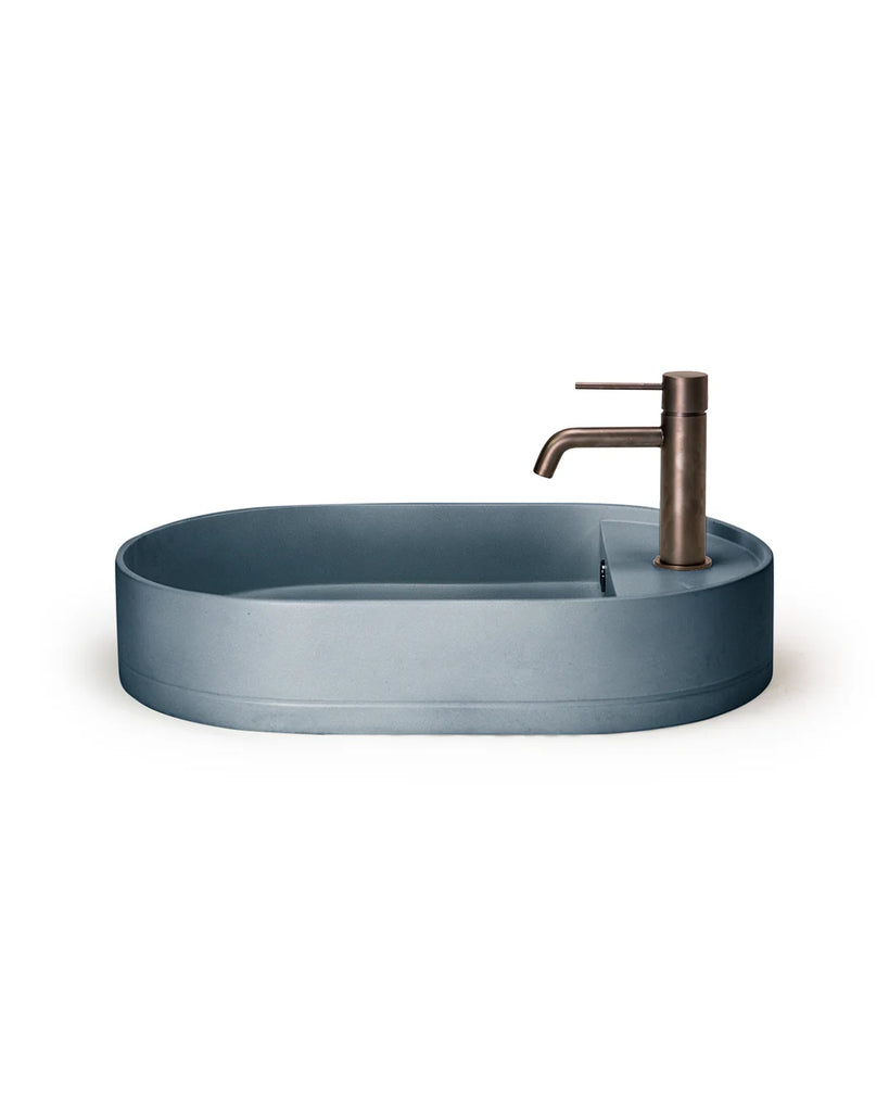 Nood Co Shelf Oval Basin Wall Hung - Copan Blue