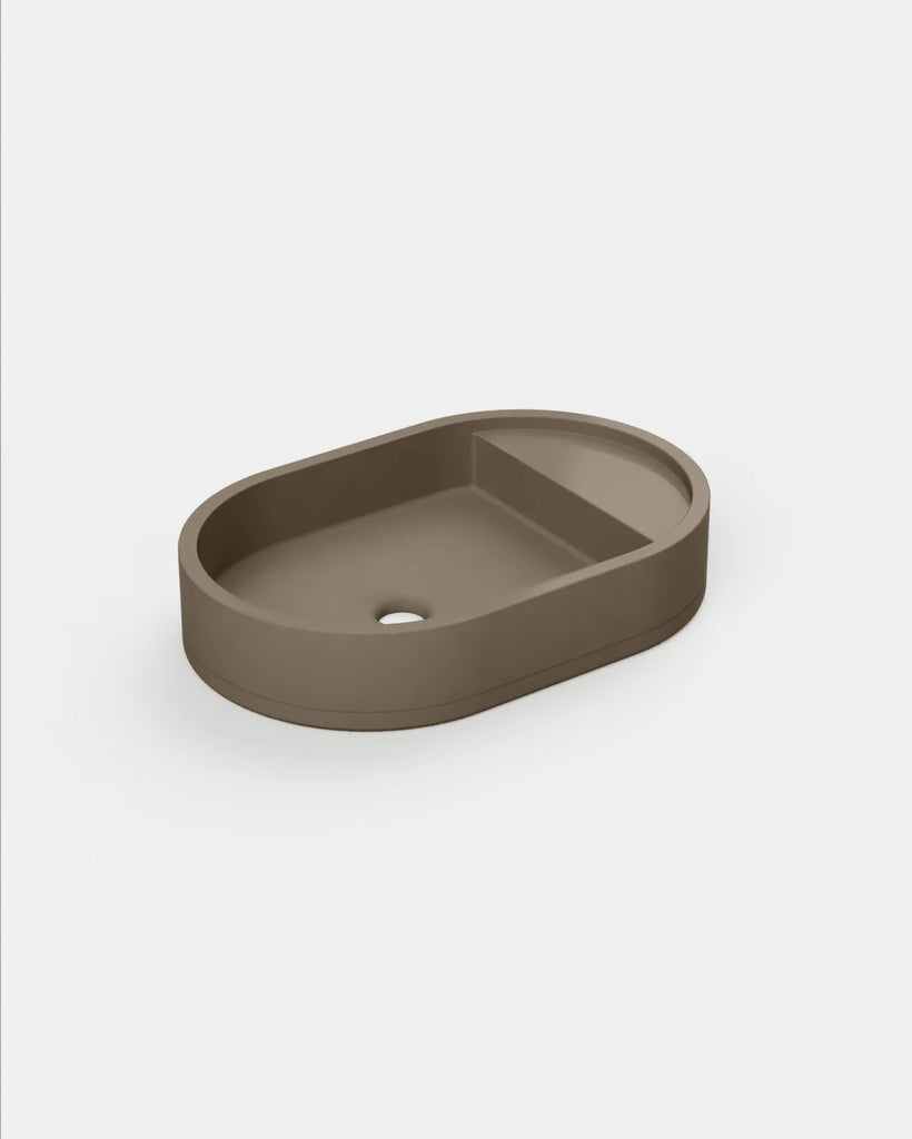 Nood Co Shelf Oval Basin Wall Hung - Karri