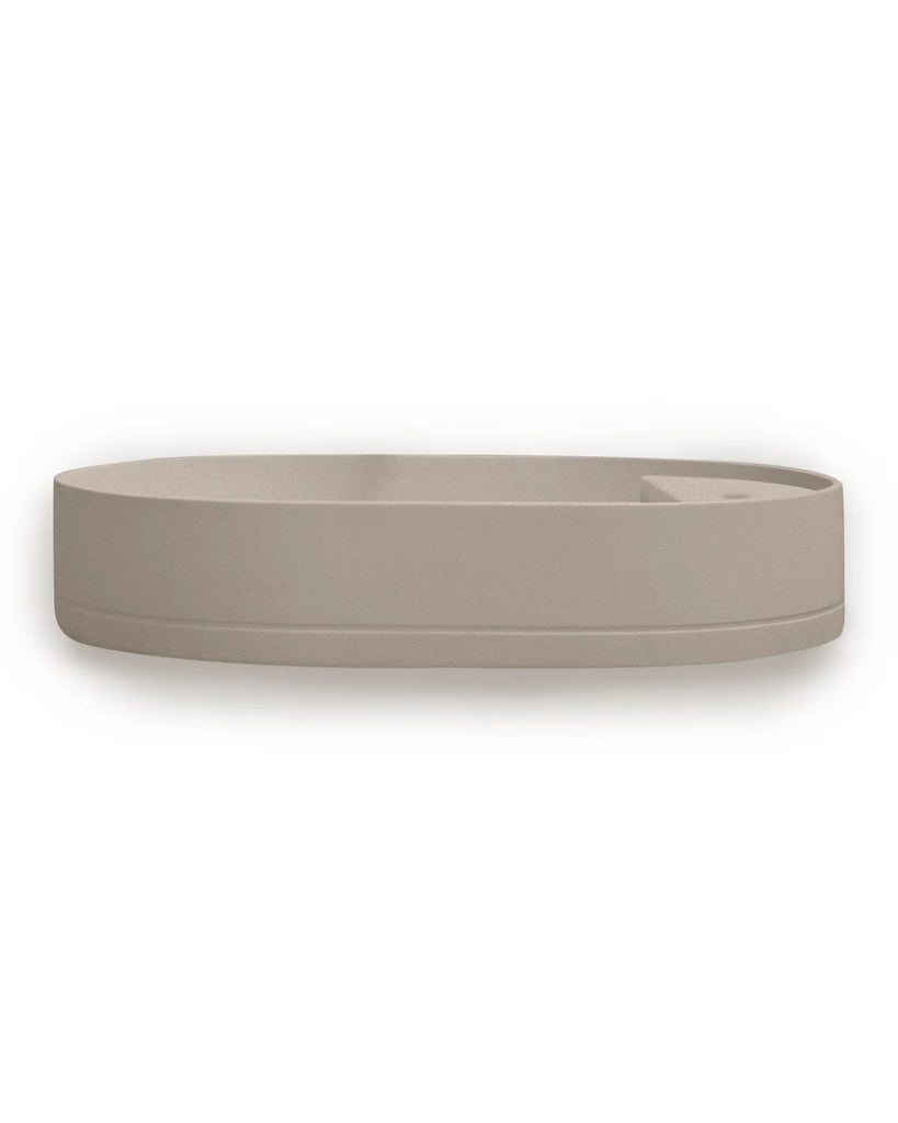 Nood Co Shelf Oval Basin Wall Hung - Mushroom
