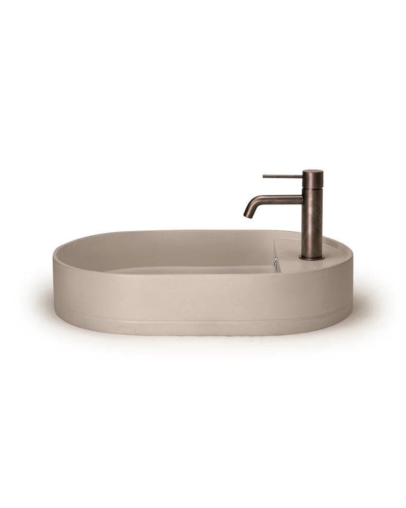 Nood Co Shelf Oval Basin Wall Hung - Mushroom