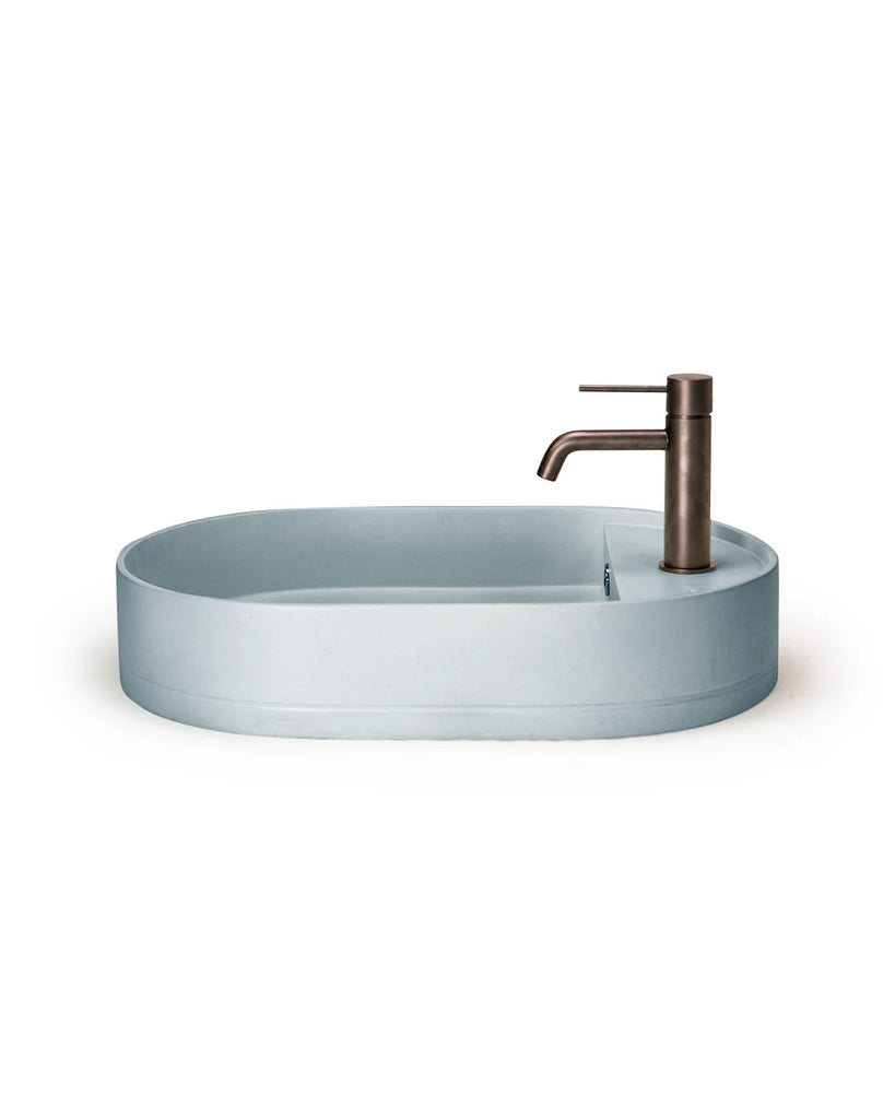 Nood Co Shelf Oval Basin Wall Hung - Powder Blue