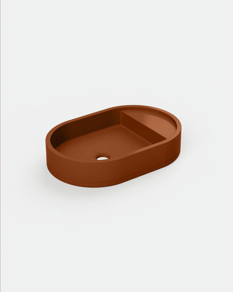 Nood Co Shelf Oval Basin Wall Hung - Rust