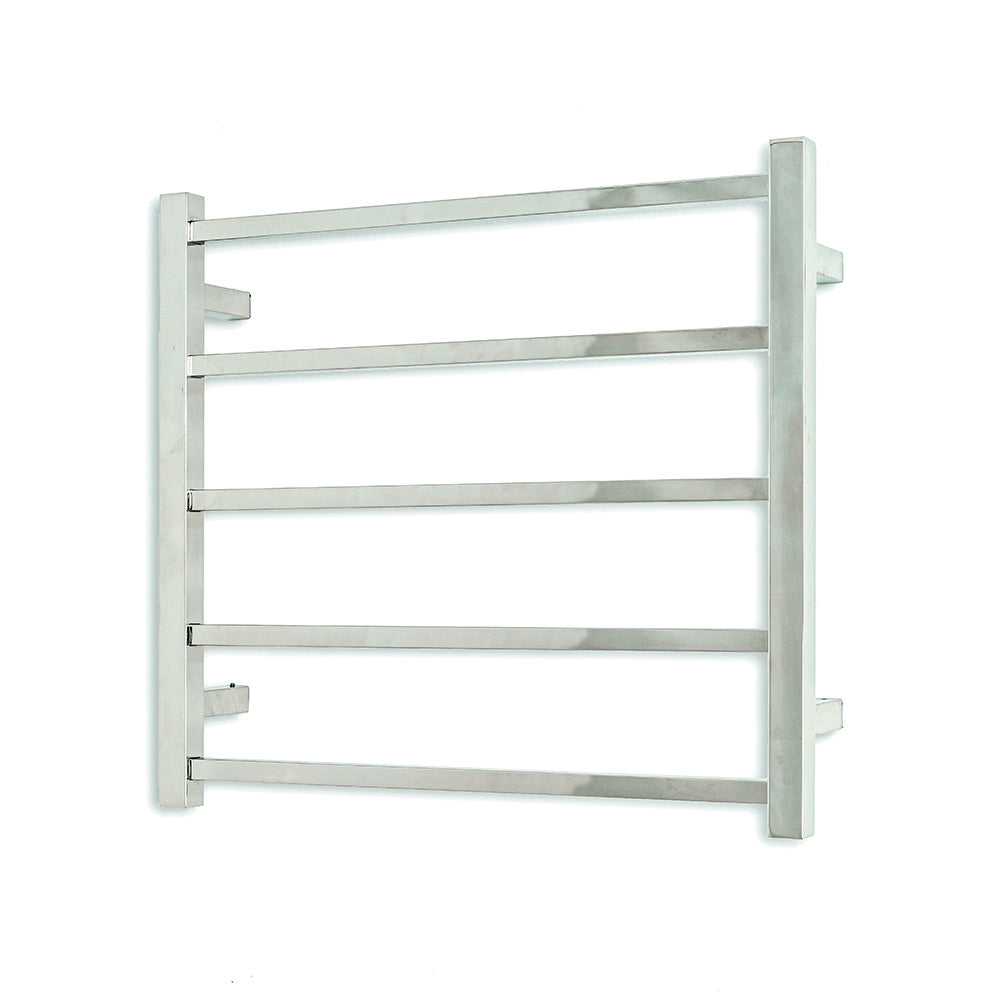 Radiant Heating Square Bars Non Heated Towel Rails Polished 600 x 550