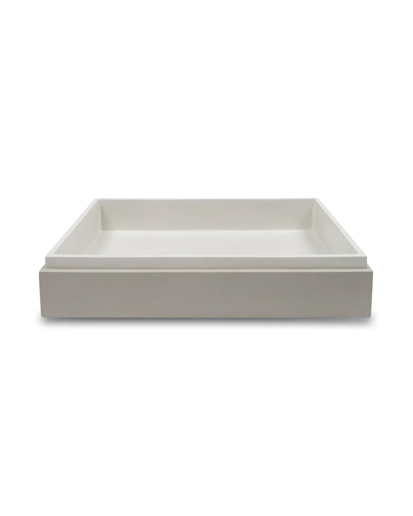 Nood Co Stepp Rectangle Basin Wall Hung - Ivory
