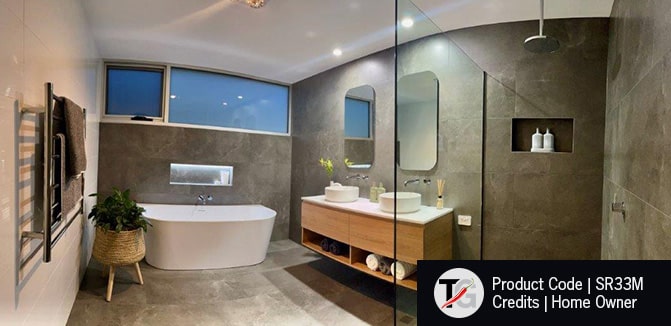 Thermogroup 8 Bar Straight Round Ladder Heated Towel Rail - Chrome