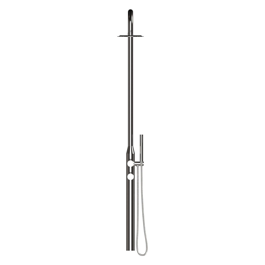 Haven Palm Wall Outdoor Shower Kit 316 Hydro Jet Stainless Steel Lead Free