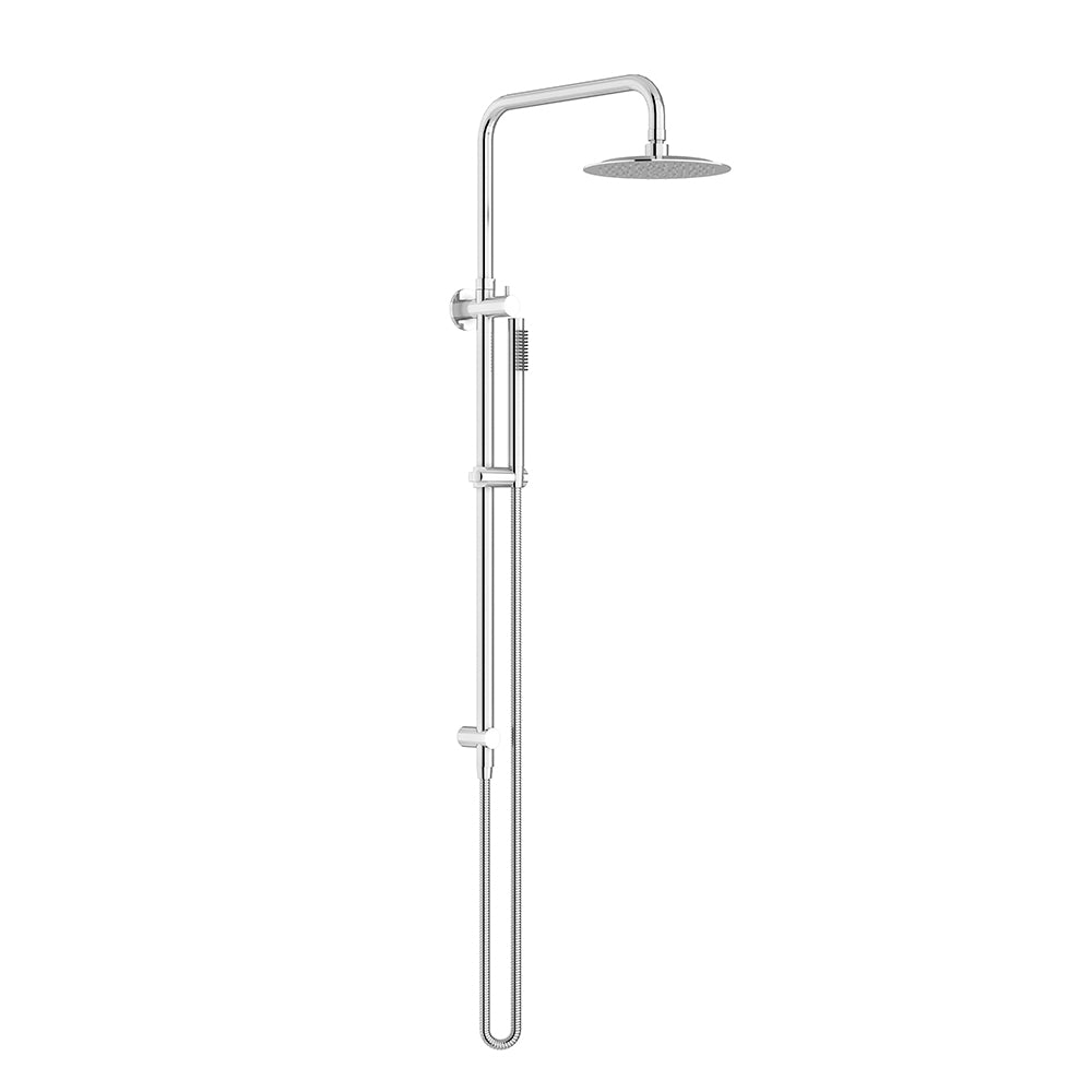 Elle Twin Rail Outdoor Showers 316 Stainless Steel - Chrome