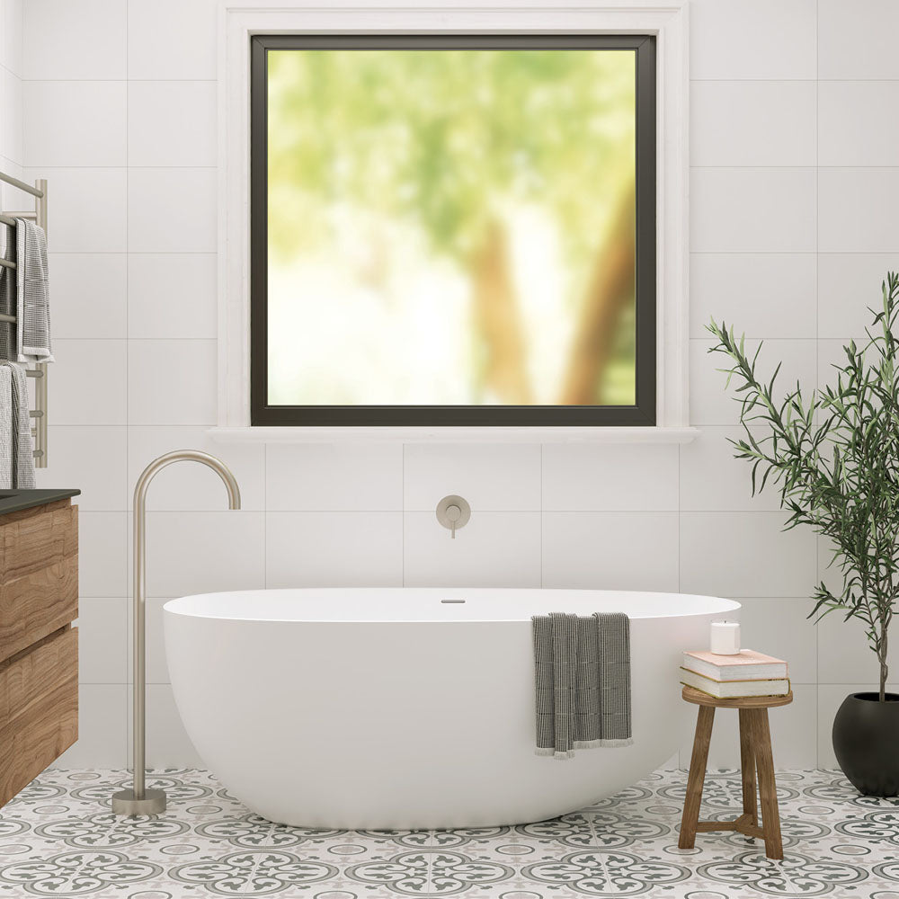 Fienza Bahama Freestanding Stone Bath 1500mm - Matte White