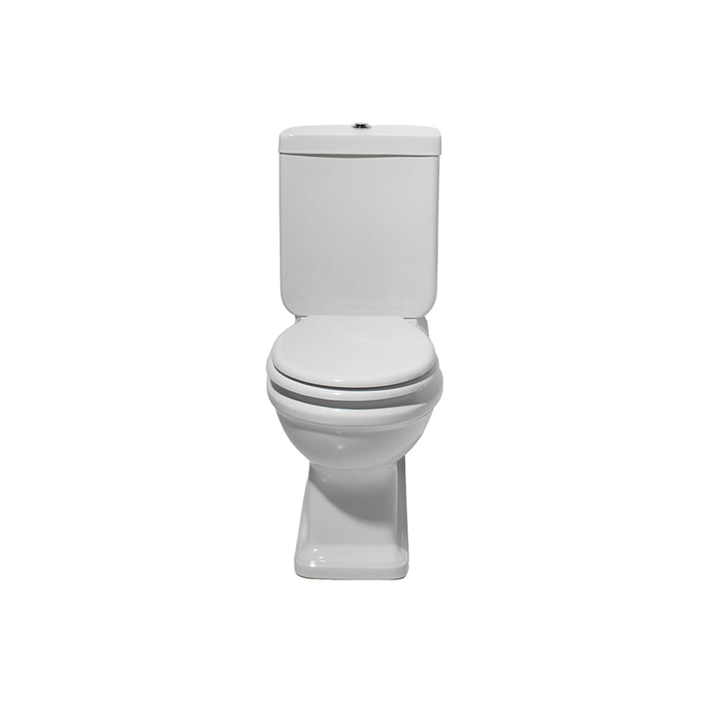 Turner Hastings Stafford Back to Wall Toilet Suite with Chrome Hinges - Gloss White