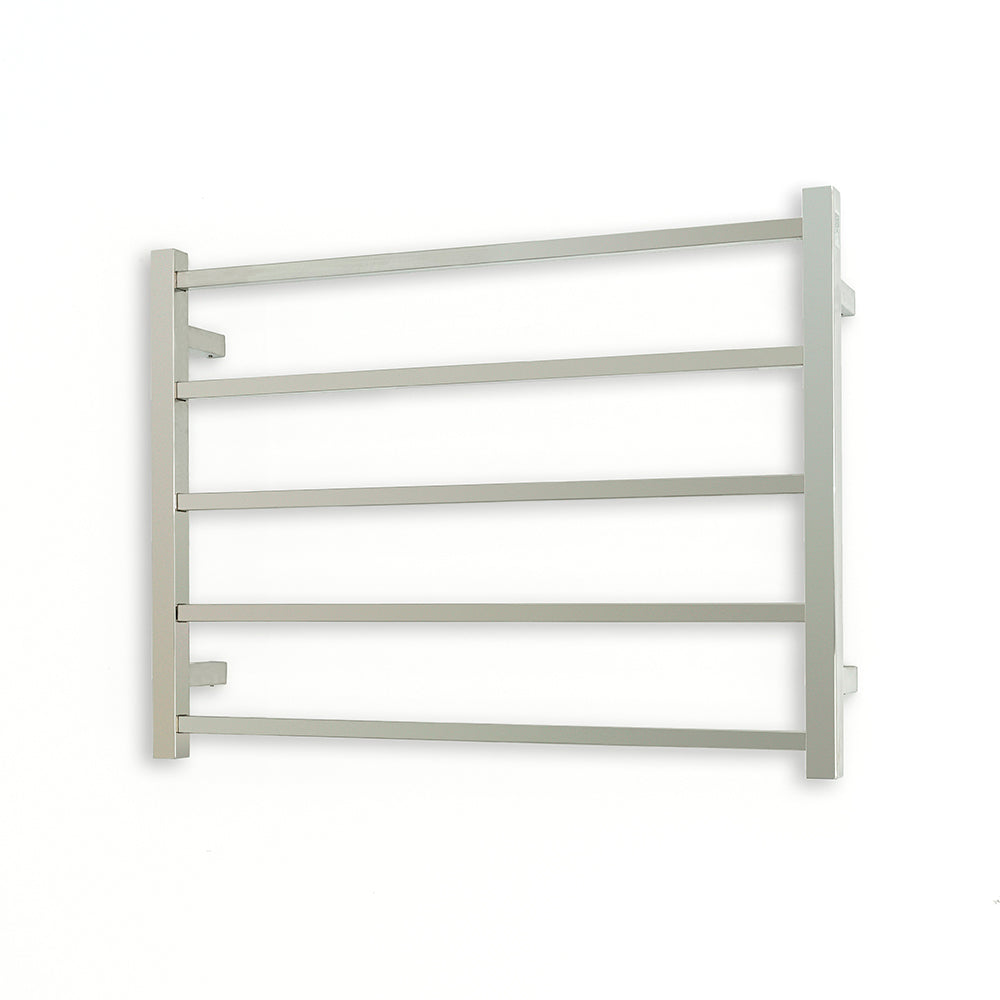 Radiant Heating Square Bars 240V Heated Towel Rails Polished 750 x 550