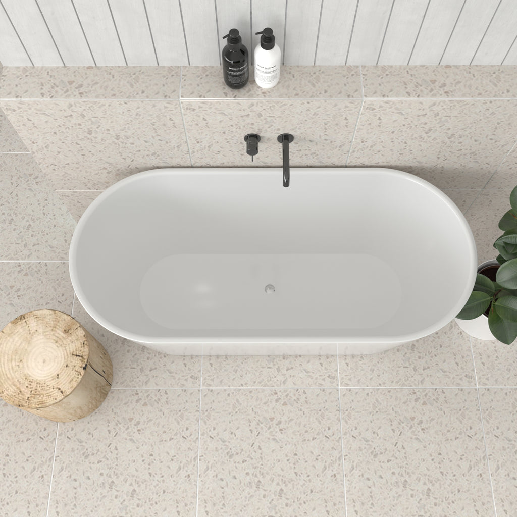 Seo Ultra Slim Freestanding Bathtub Gloss White