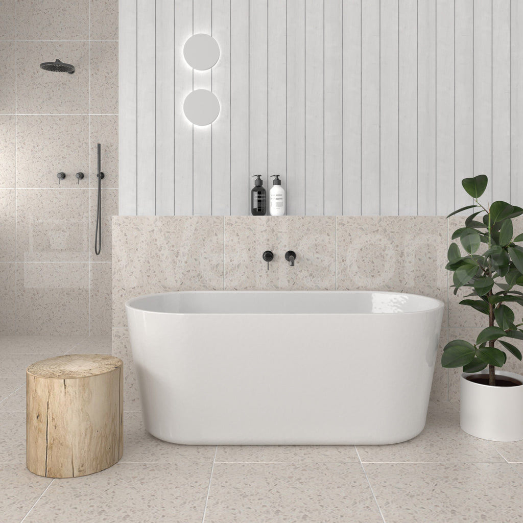 Seo Ultra Slim Freestanding Bathtub Gloss White