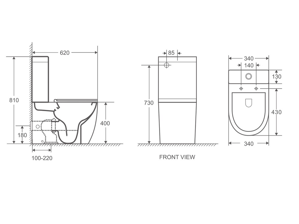 Ceralia Back To Wall Toilet Suite Gloss White