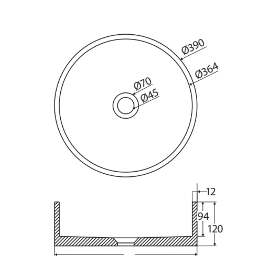 Fienza Jada Round Concrete Above Counter Basin - Sage