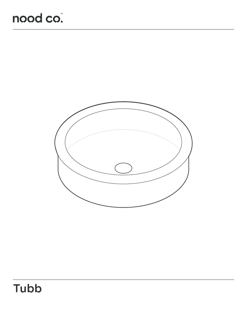 Nood Co Tubb Basin Wall Hung - Custard
