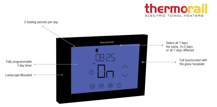 Thermogroup Landscape Touch Screen 7-Day Timer – Black