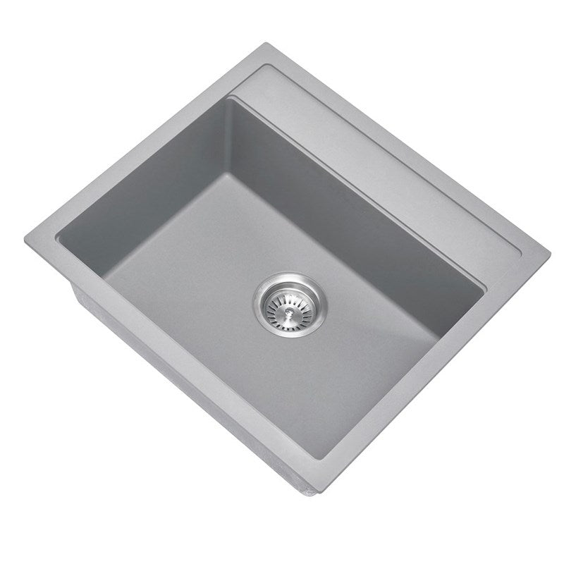 Granite Single Bowl Kitchen Sink 560x510mm -Concrete Grey