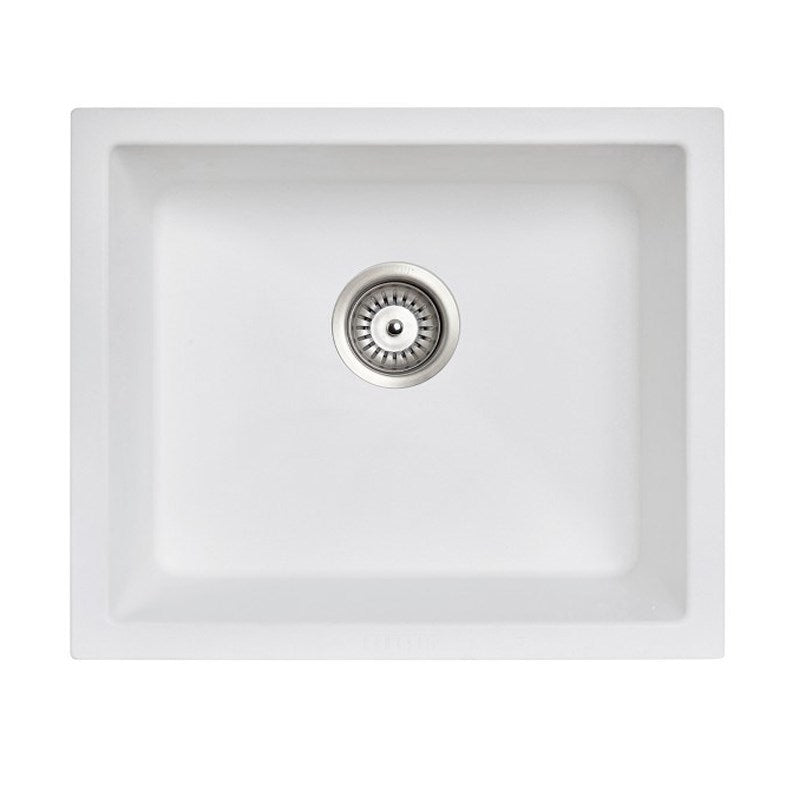 Granite Single Bowl Kitchen Sink 533x457mm - White
