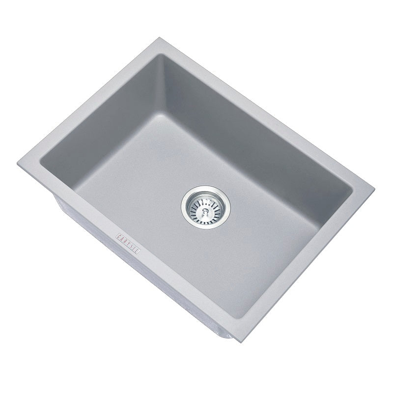 Granite Single Bowl Kitchen Sink 610x457mm - Gunmetal