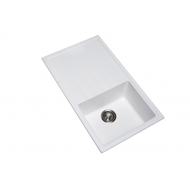 Granite Single Bowl Kitchen Sink 1000x500mm - White