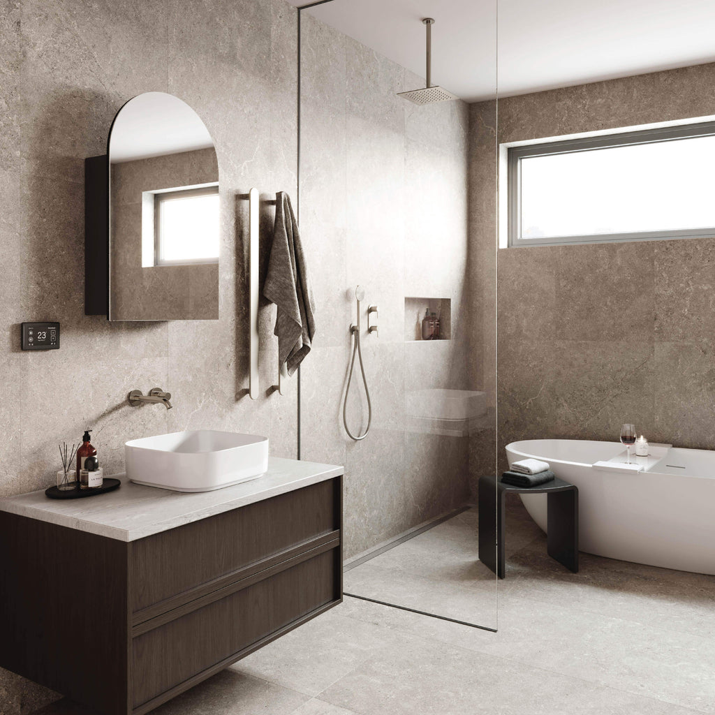 Thermogroup Ablaze Vienna Arch Mirror Cabinet - Black