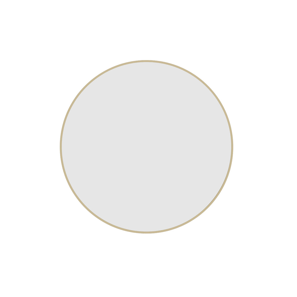 Thermogroup Ablaze Gerogia Round Framed Mirror - Gold