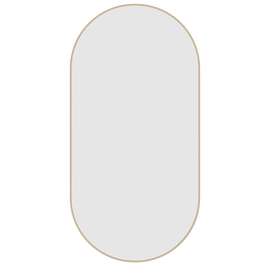 Thermogroup Ablaze Havana Pill Framed Mirror - Gold