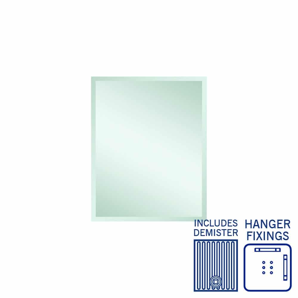 Thermogroup Ablaze Montana Rectangle Bevel Edge Mirror with Demister
